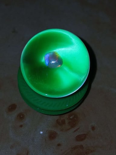 Preview pic of Clear 20mm Marble with Opal Chunk