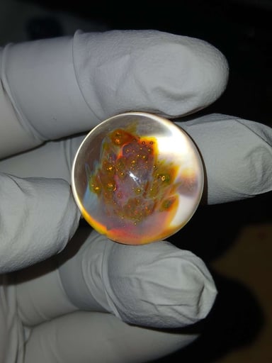 Preview pic of Gold Fumed Implosion Marbles 25mm