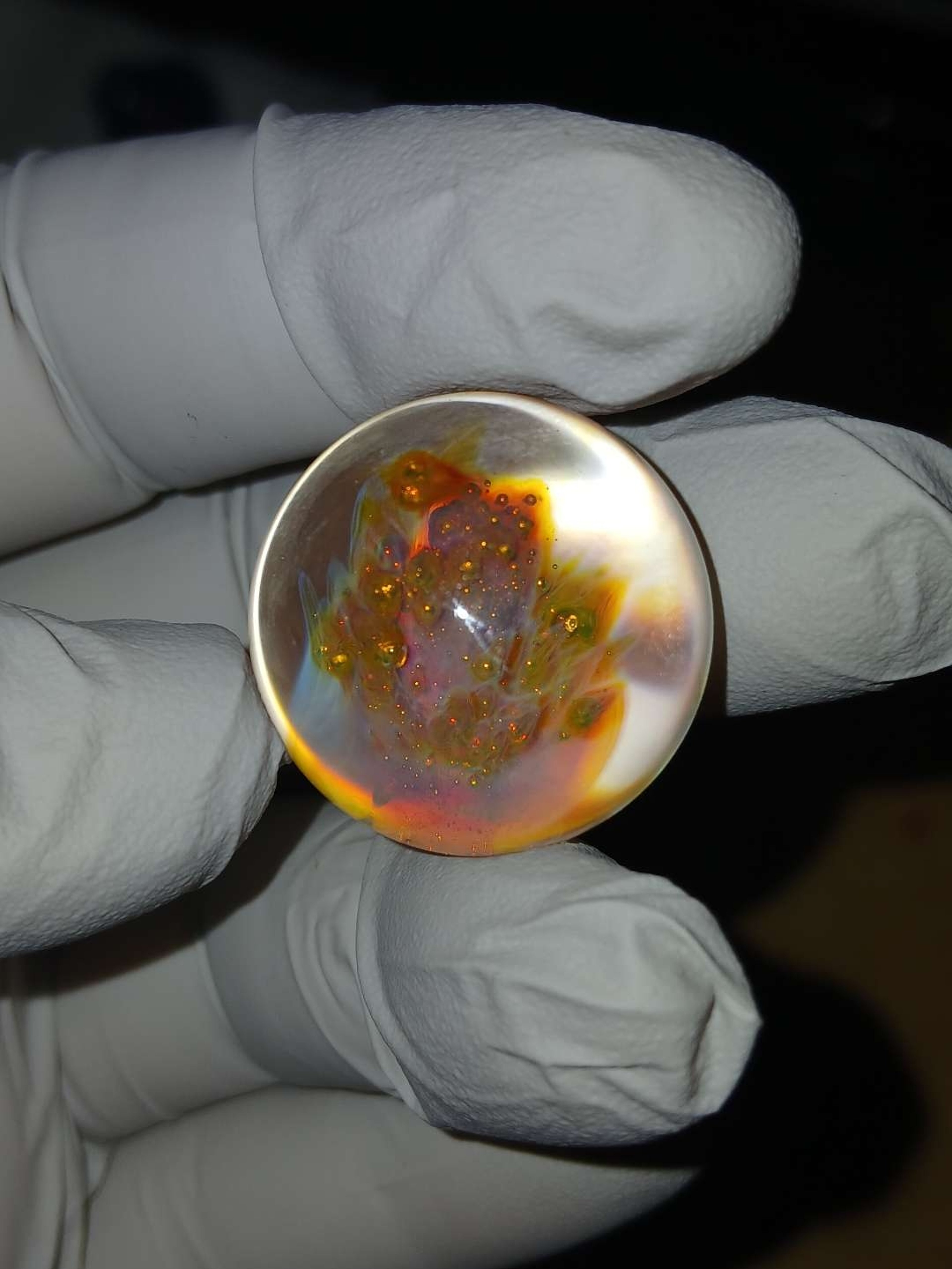 Gold Fumed Implosion Marbles 25mm image 0