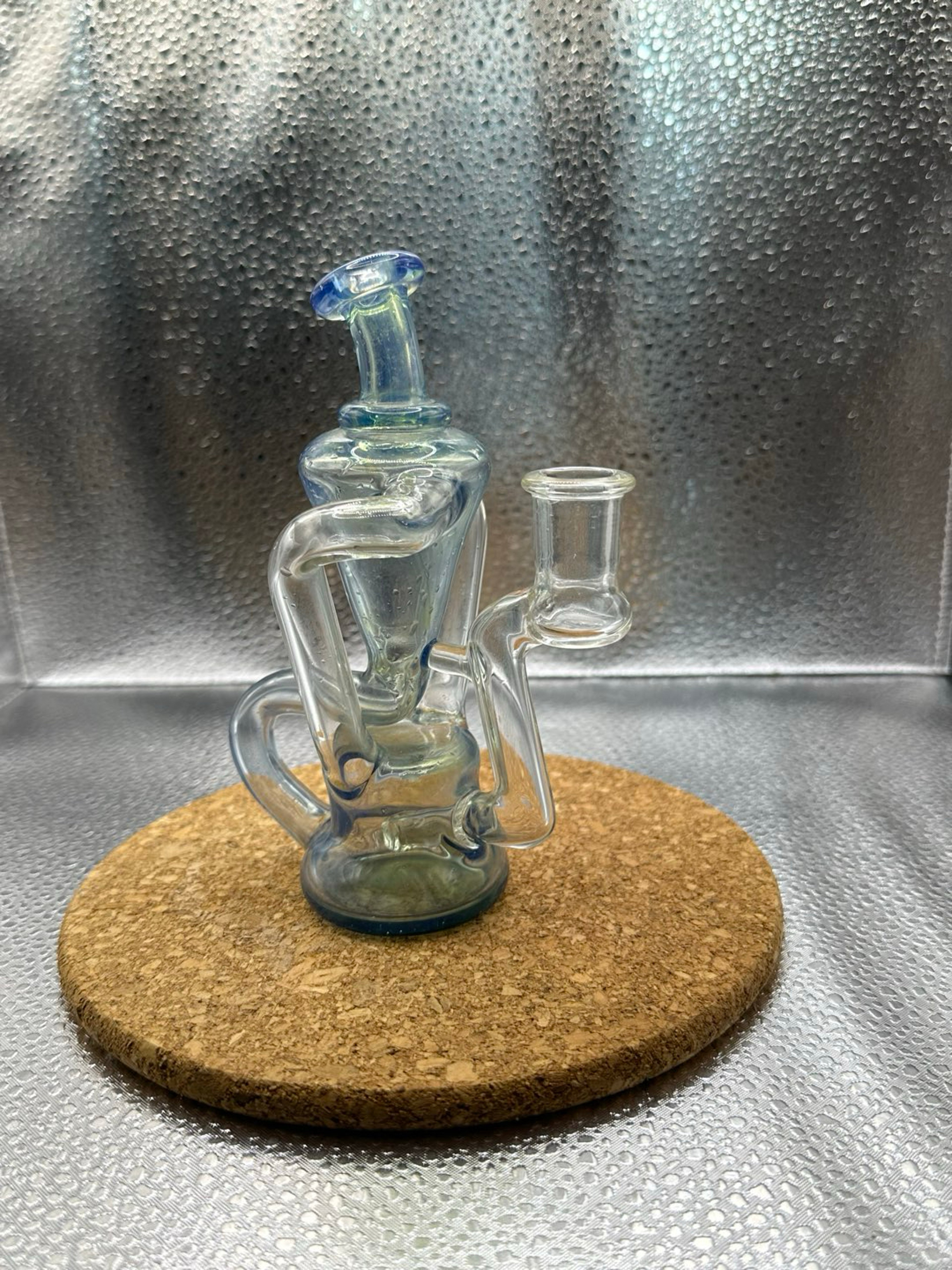 Preview pic of Inferno Glass Dual Uptake Opaline 14mm Recycler