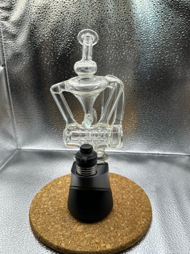 Preview pic of Mohawk Glass Gridded Inline Dual Uptake Puffco Recycler