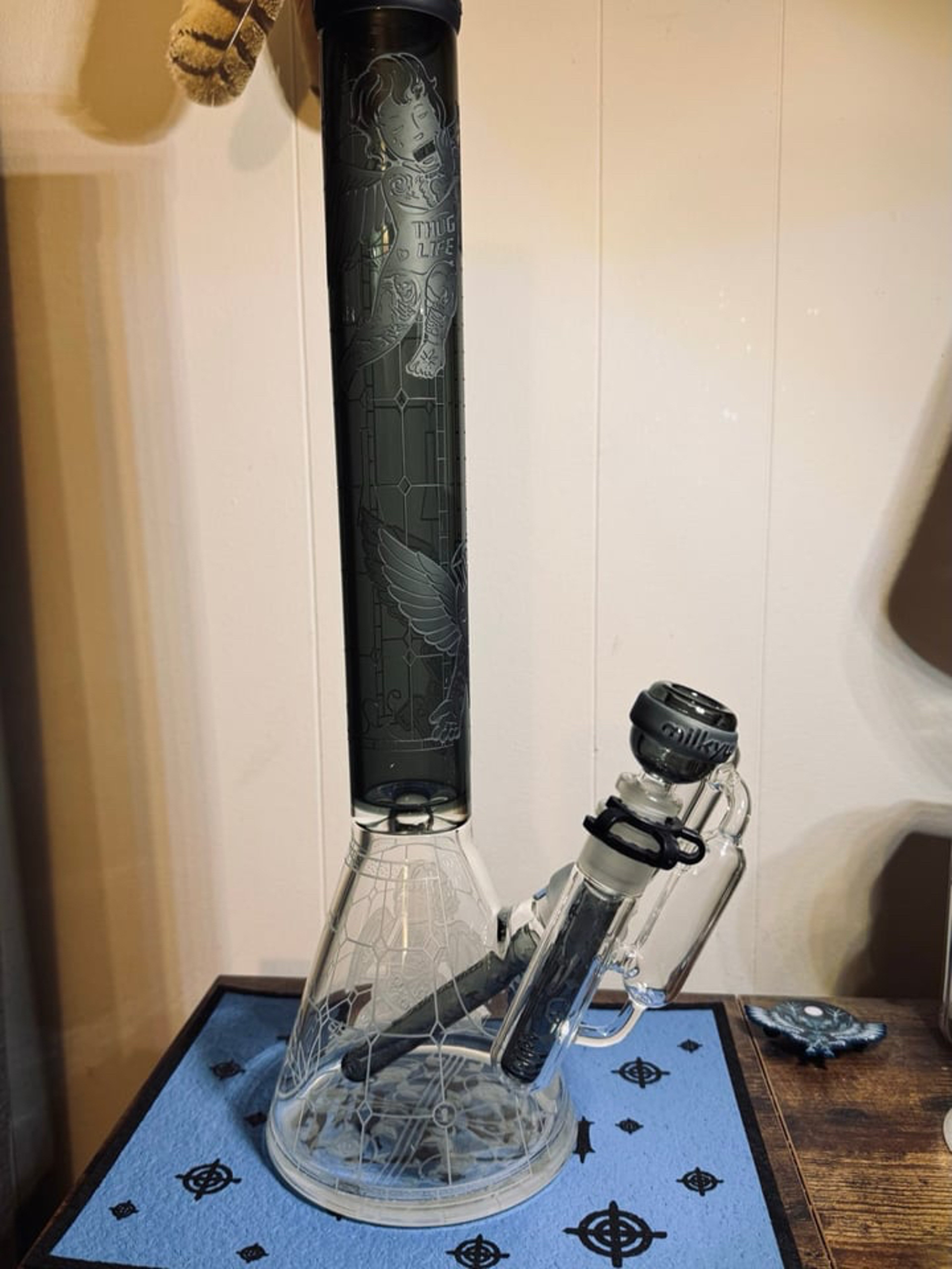 Preview pic of COMBO🔥18”THUGZ MANSION Milkyway Glass  Beaker/catcher Combo !  Function/quality NEVER USED BRAND NEW 🧐🔥