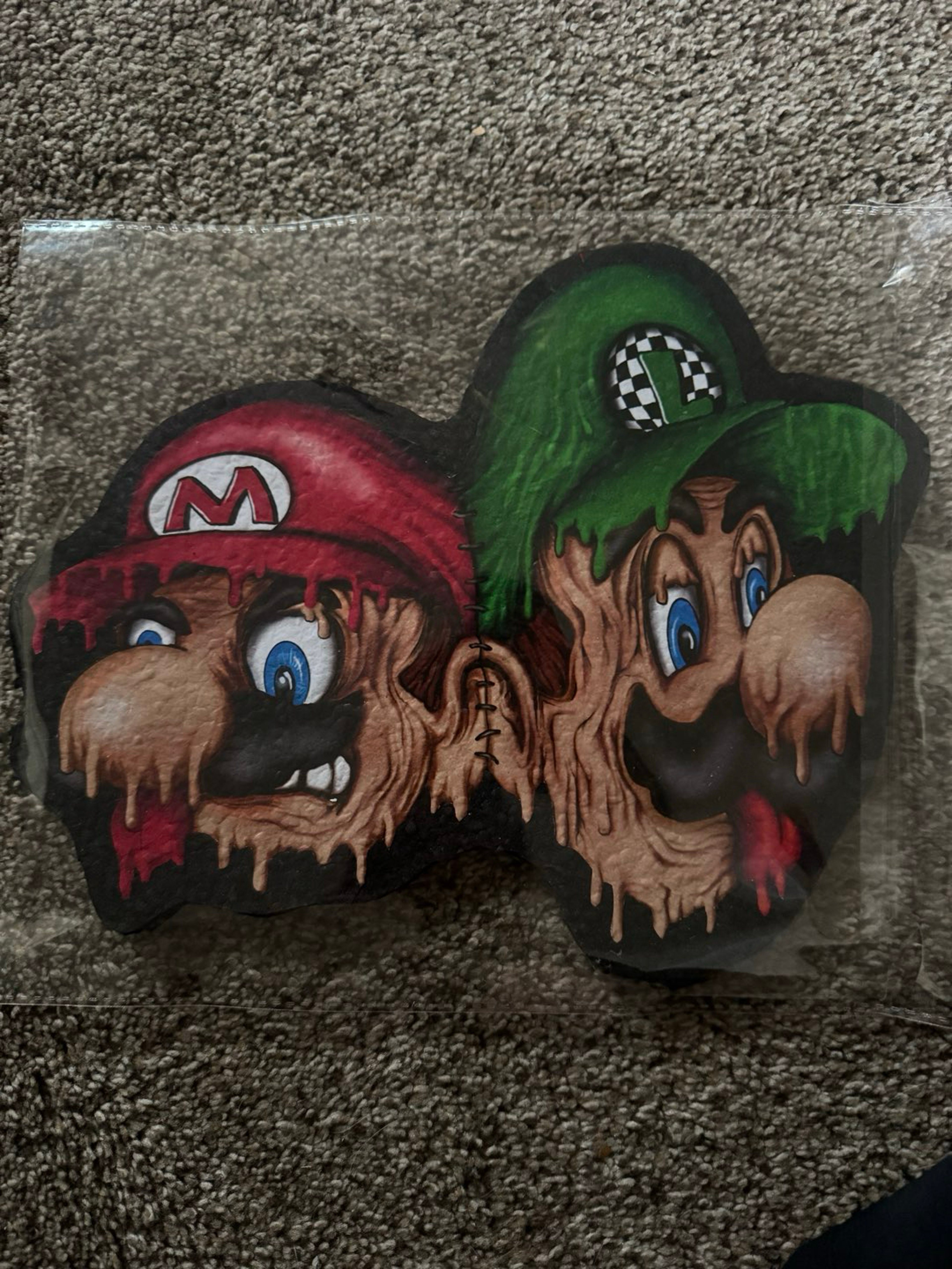 Melting mario/ luigi mat image 0