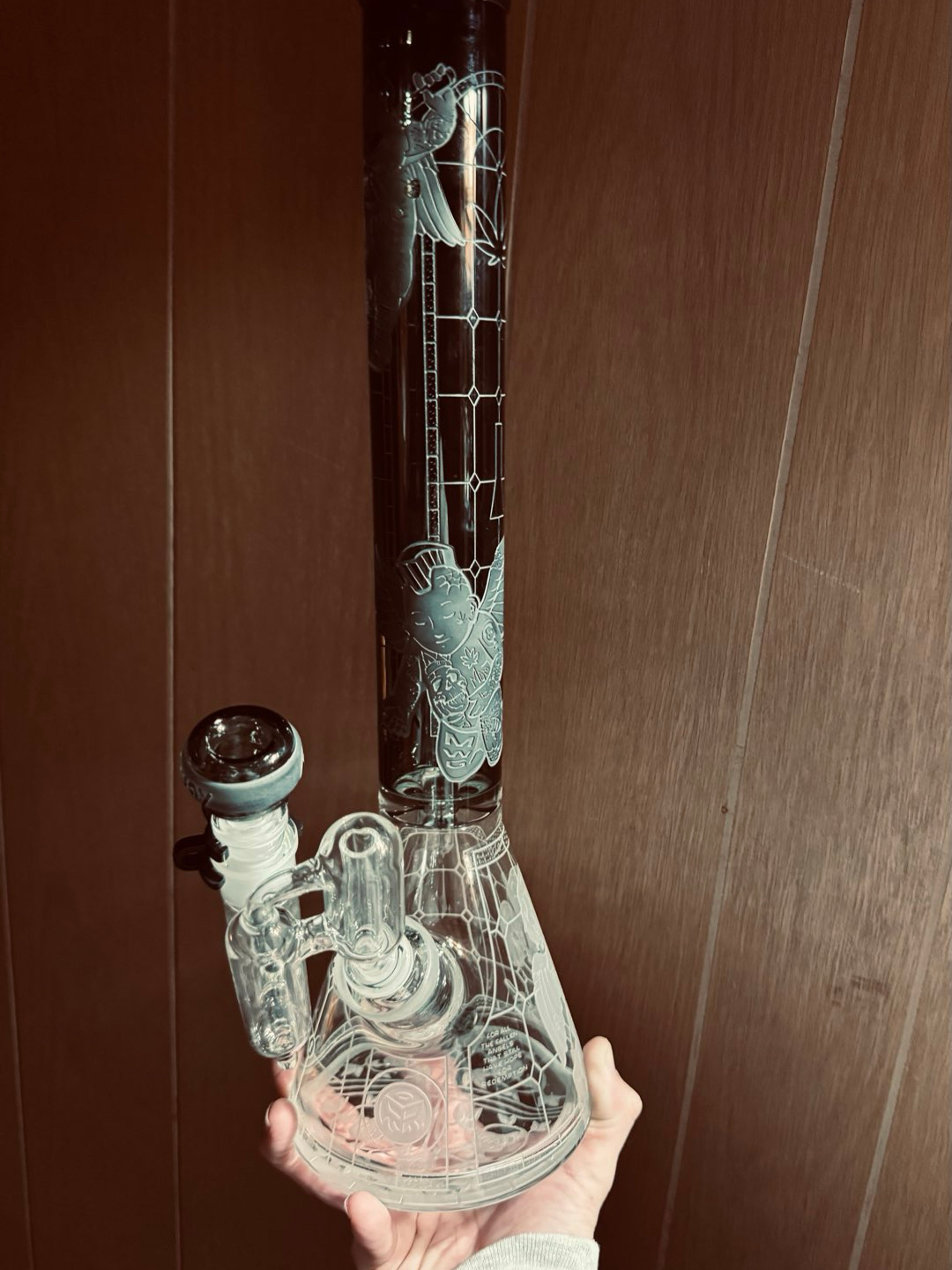 Preview pic of COMBO🔥THUGZ MANSION Milkyway Glass 18” Beaker/catcher Combo !  Function/quality NEVER USED BRAND NEW 🧐🔥