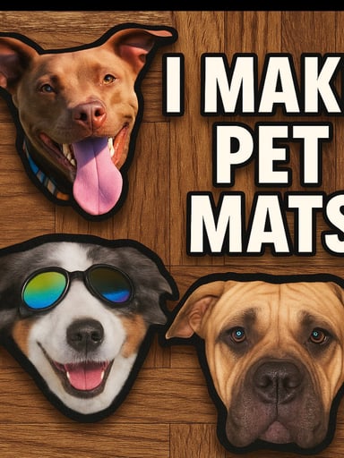 Preview pic of Custom made dabmat with image of your pet