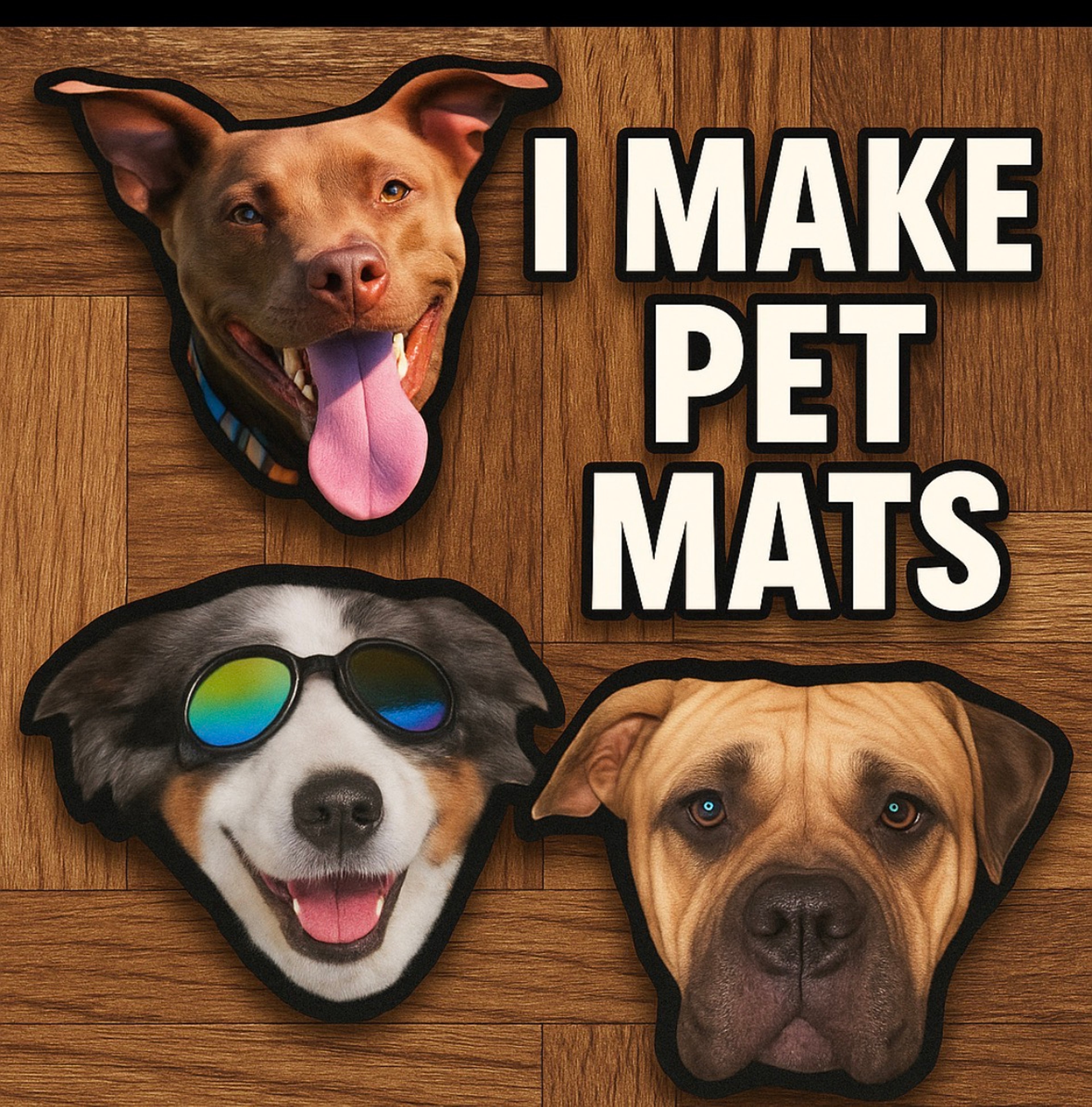 Preview pic of Custom made dabmat with image of your pet