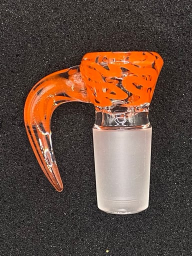 Preview pic of 18mm Scribble Tech Glass Bowl Slide – 4 Hole by CW Glass Art