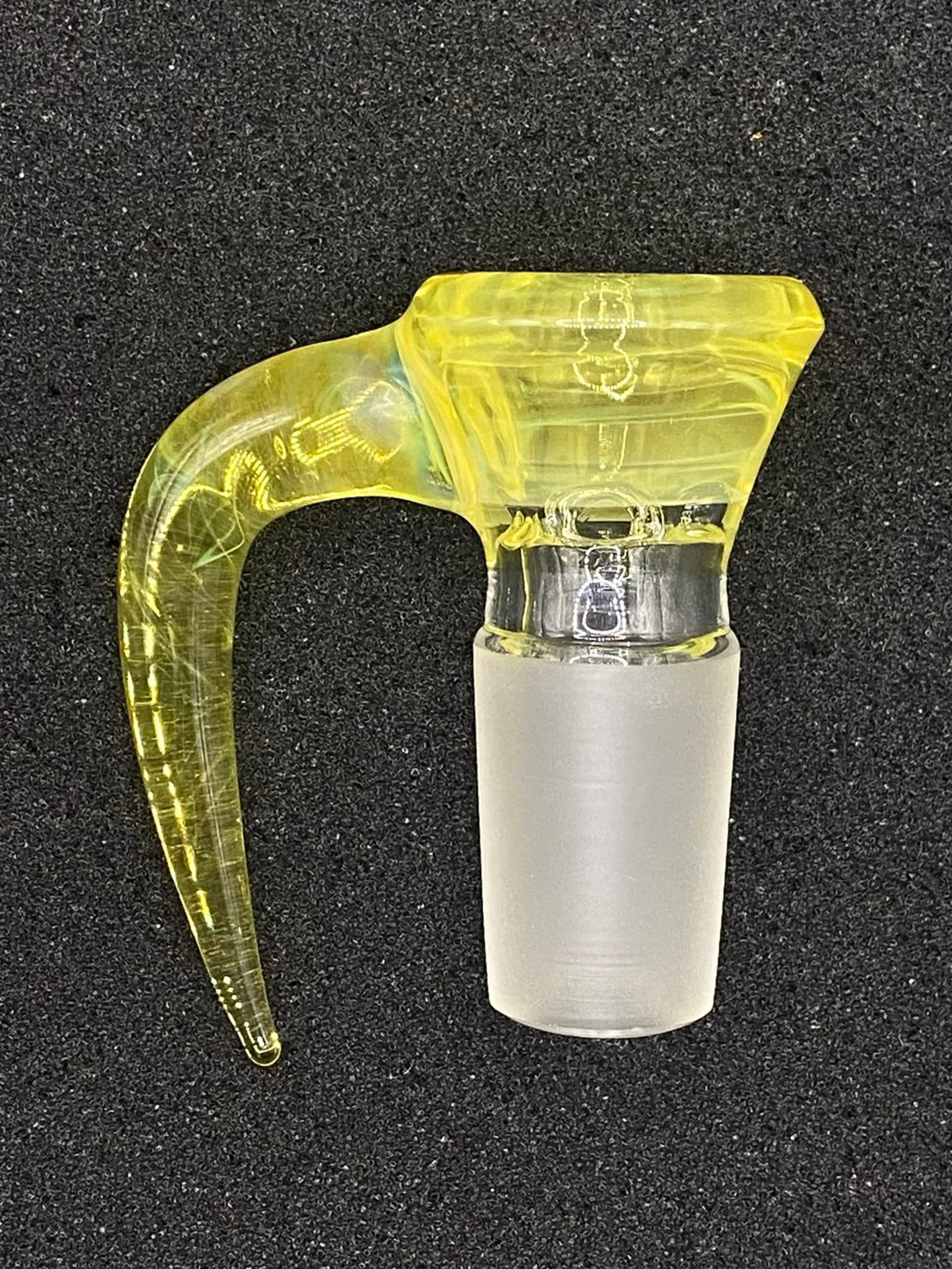 18mm Full Color 4-Hole Glass Bowl Slide – CW Glass Art image 0