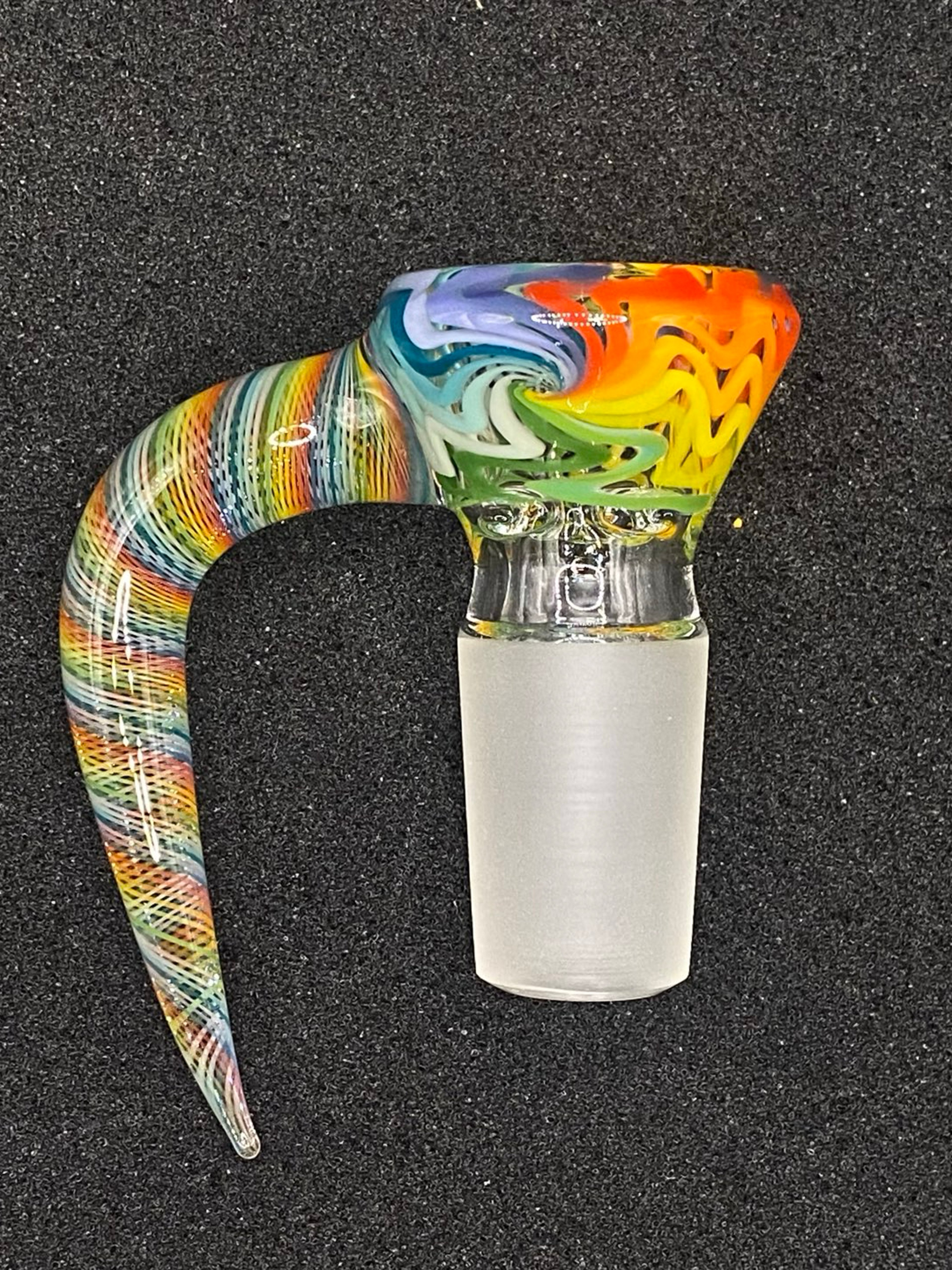 18mm Wig-Wag 4-Hole Glass Bowl Slide – CW Glass Art image 0