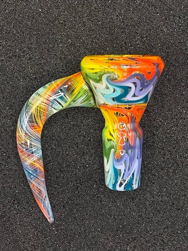 Preview pic of 18mm Wig-Wag 4-Hole Glass Bowl Slide – CW Glass Art