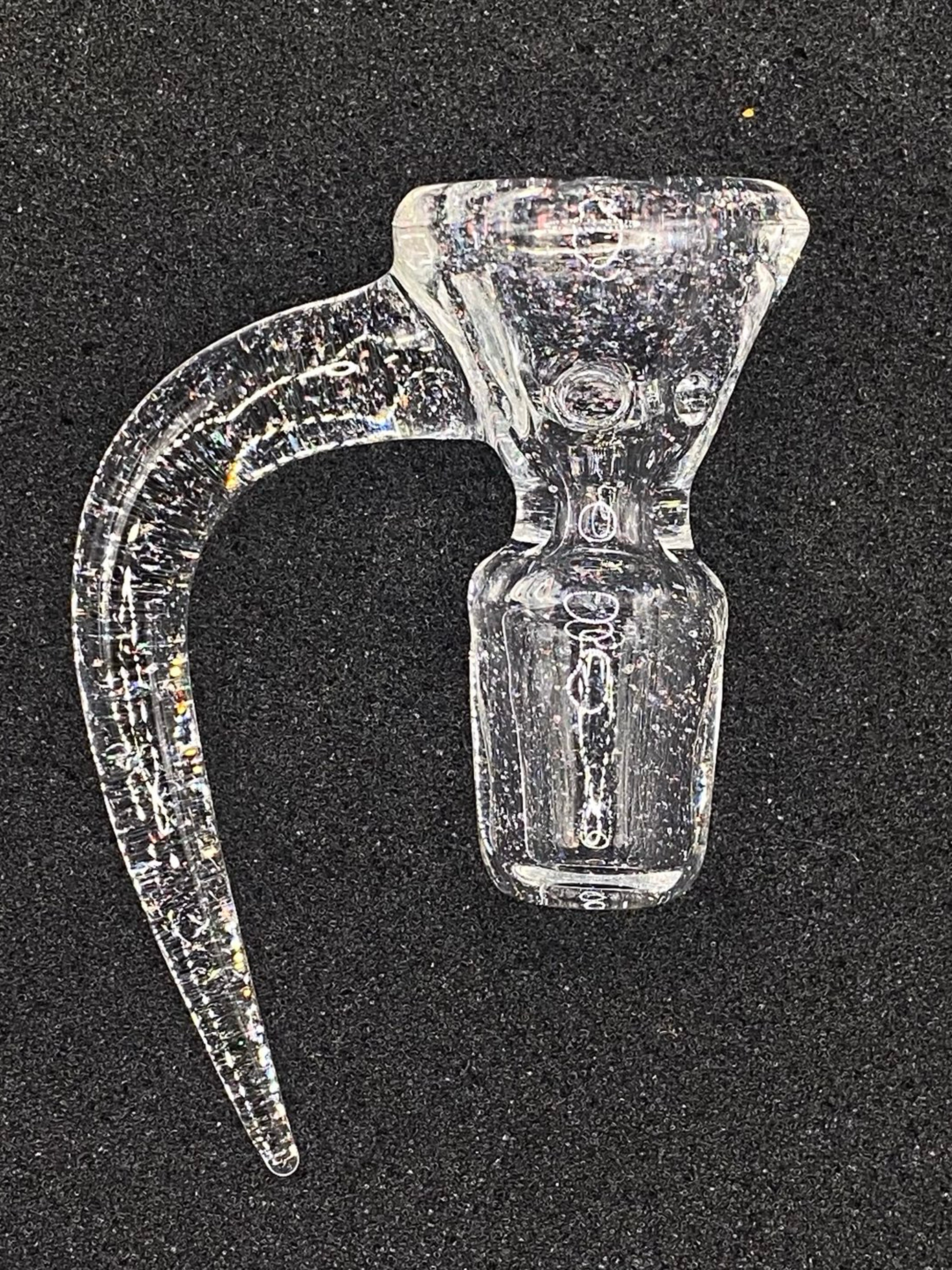 18mm Crushed Opal 4-Hole Glass Bowl Slide – CW Glass Art image 0