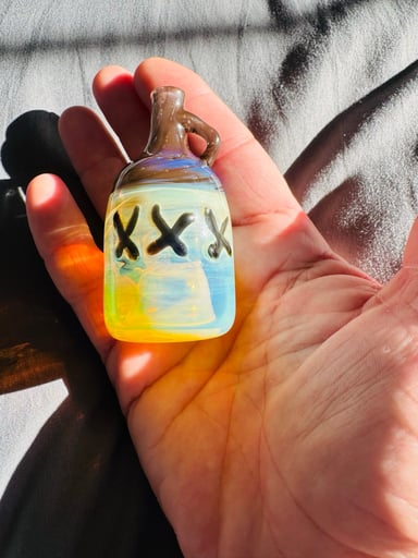 Preview pic of 🔥Rare🔥Moonshine Bottle Pendant/pipe Thick Fumed Necklace Handmade / Paracord🔥