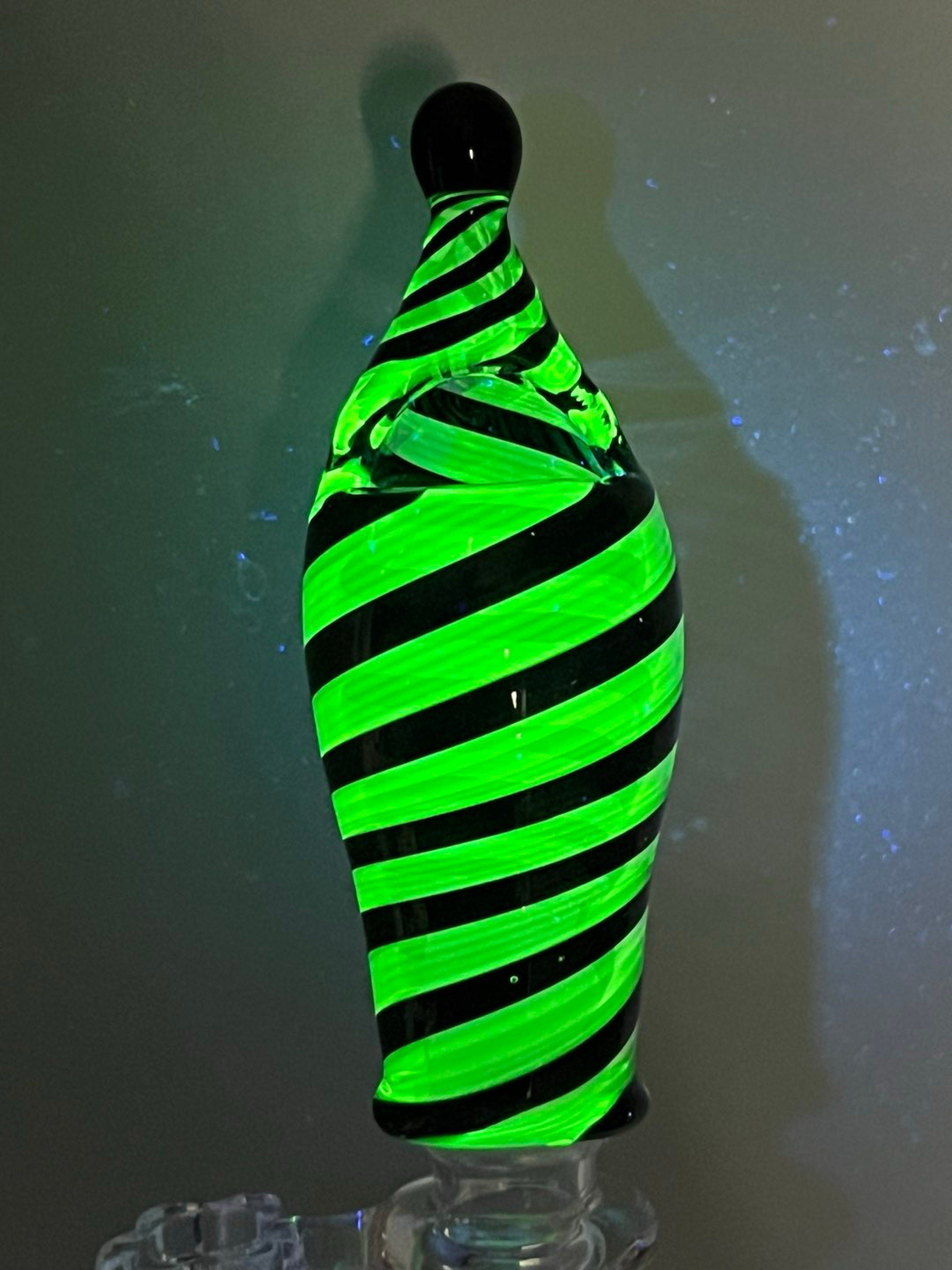 Preview pic of Hitman Tophat Dome UV & Black Candy Cane/Swirl 18mm