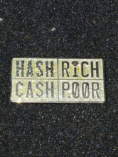 Preview pic of Hash, Cash, Rich, Poor Hatpin