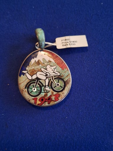 Preview pic of David freeland jr albert hoffman 1943 bike day handmade pendanf