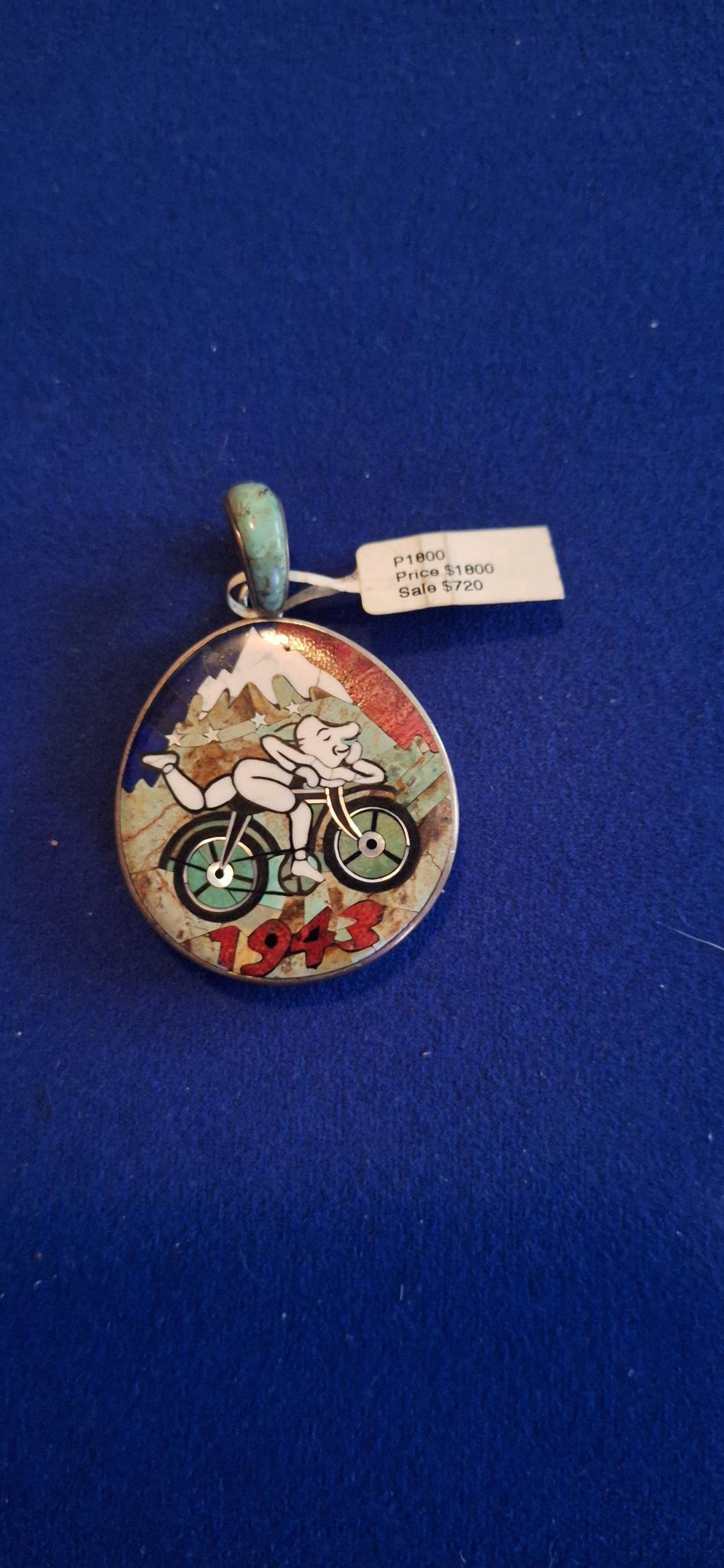 David freeland jr albert hoffman 1943 bike day handmade pendanf image 0