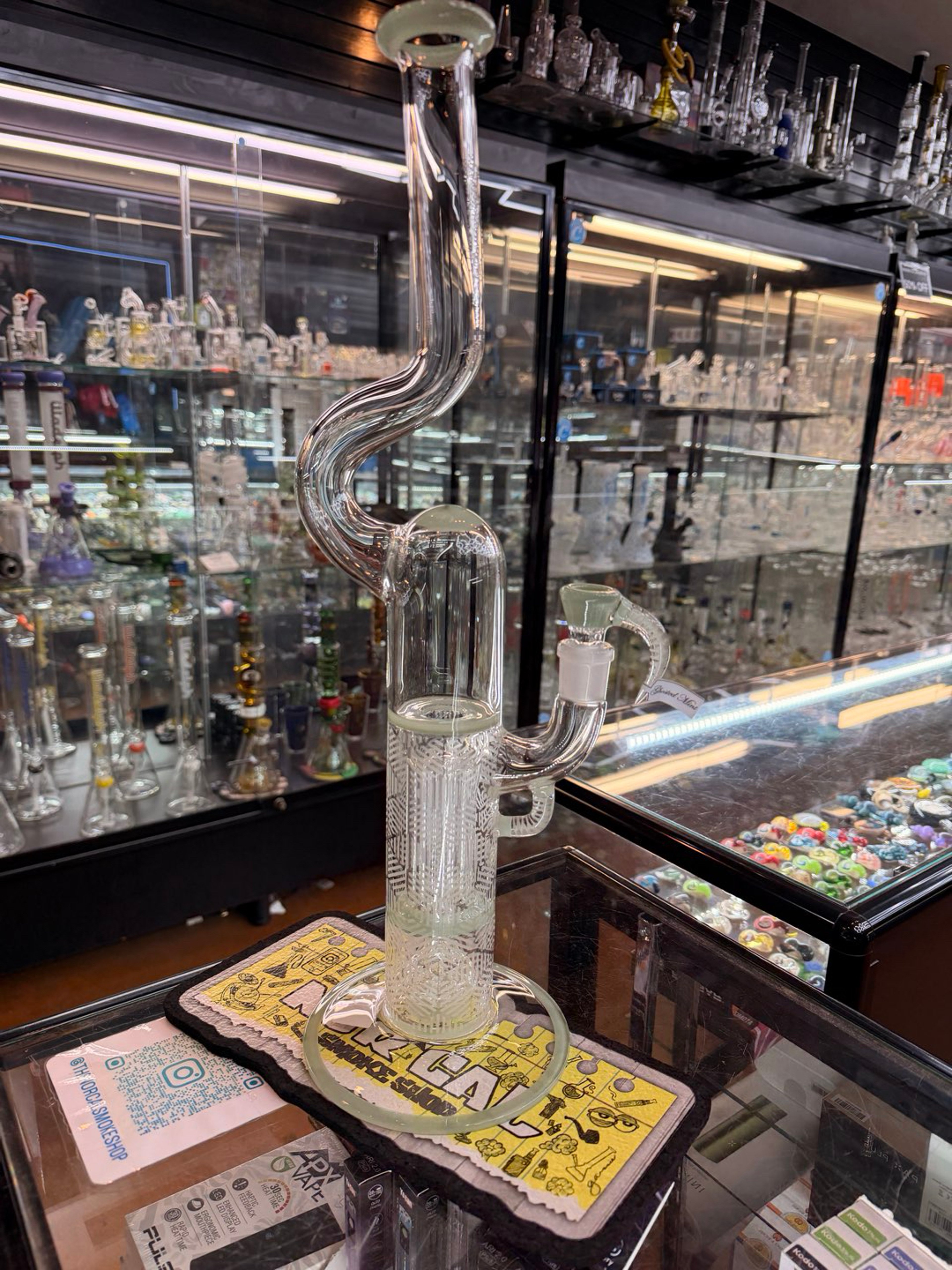 Preview pic of Sovereignty straight foot peyote pillar full accent ghosted mint with sandblasted body