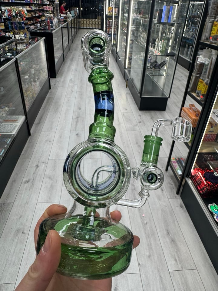 Encore dab rig green blue | Shop Dab Rigs on GlassPass