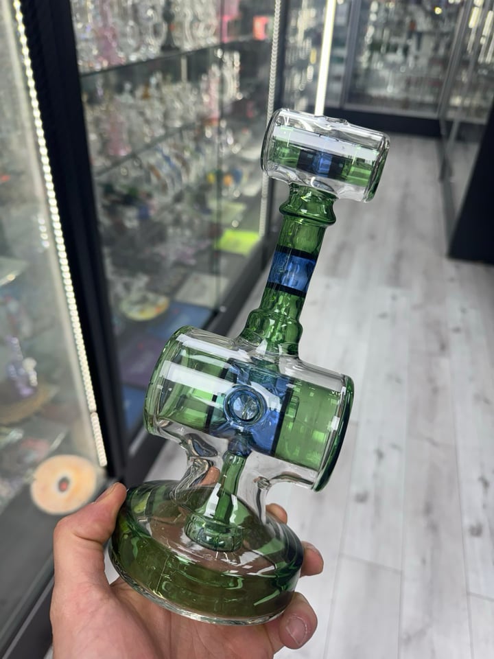 Encore dab rig green blue | Shop Dab Rigs on GlassPass