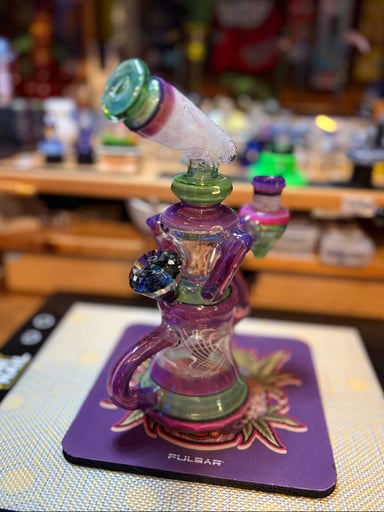 Preview pic of *TRILLGLASS* 1 of 1 Full Faceted UV Dual Up-Take In-Cycler🌪️💎
