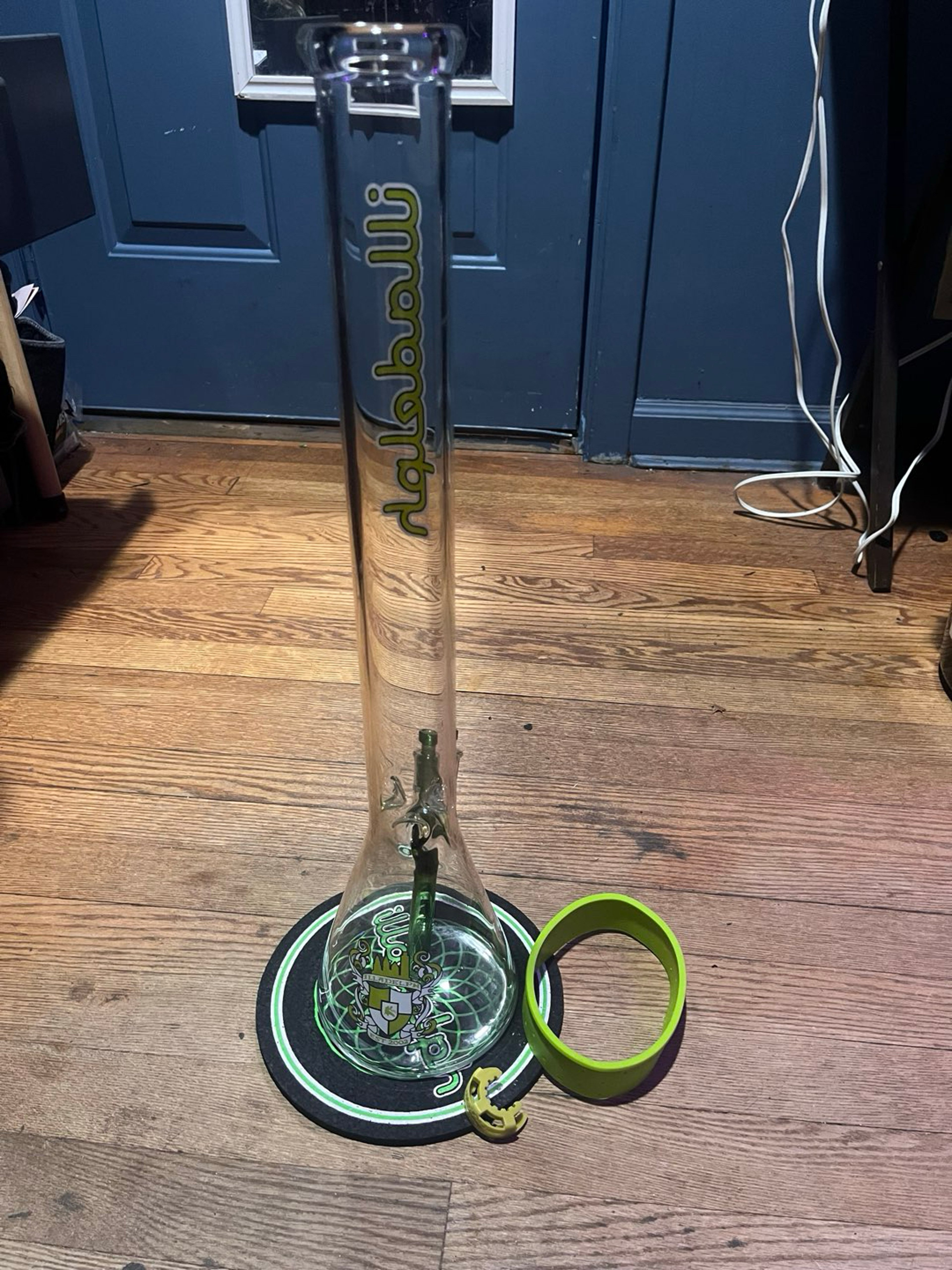 21’ tall Lime green Illadeph beaker image 0