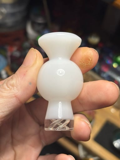 Preview pic of 🌀KJ Custom White Satin Spinner Cap🌀