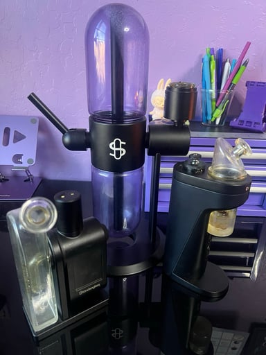 Preview pic of Stundenglass gravity bong + dab rig, dr dabber switch two