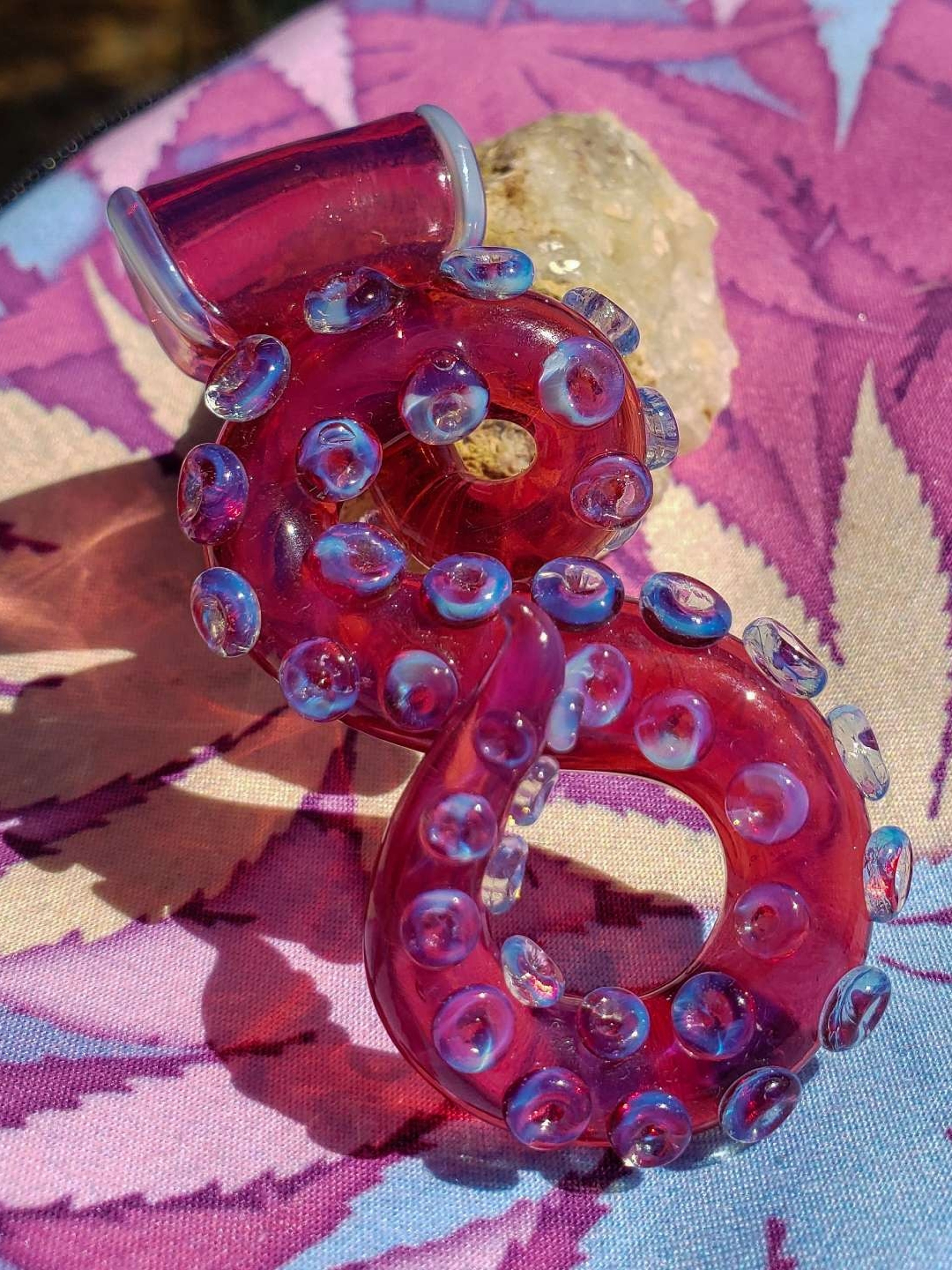 Preview pic of Wildfire Glass Tentacle Pendant in Royal Jelly and Meta