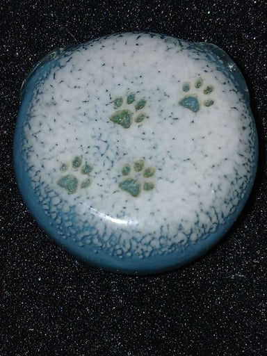 Preview pic of Cute Bubble Pendant w/Etched Paw Prints