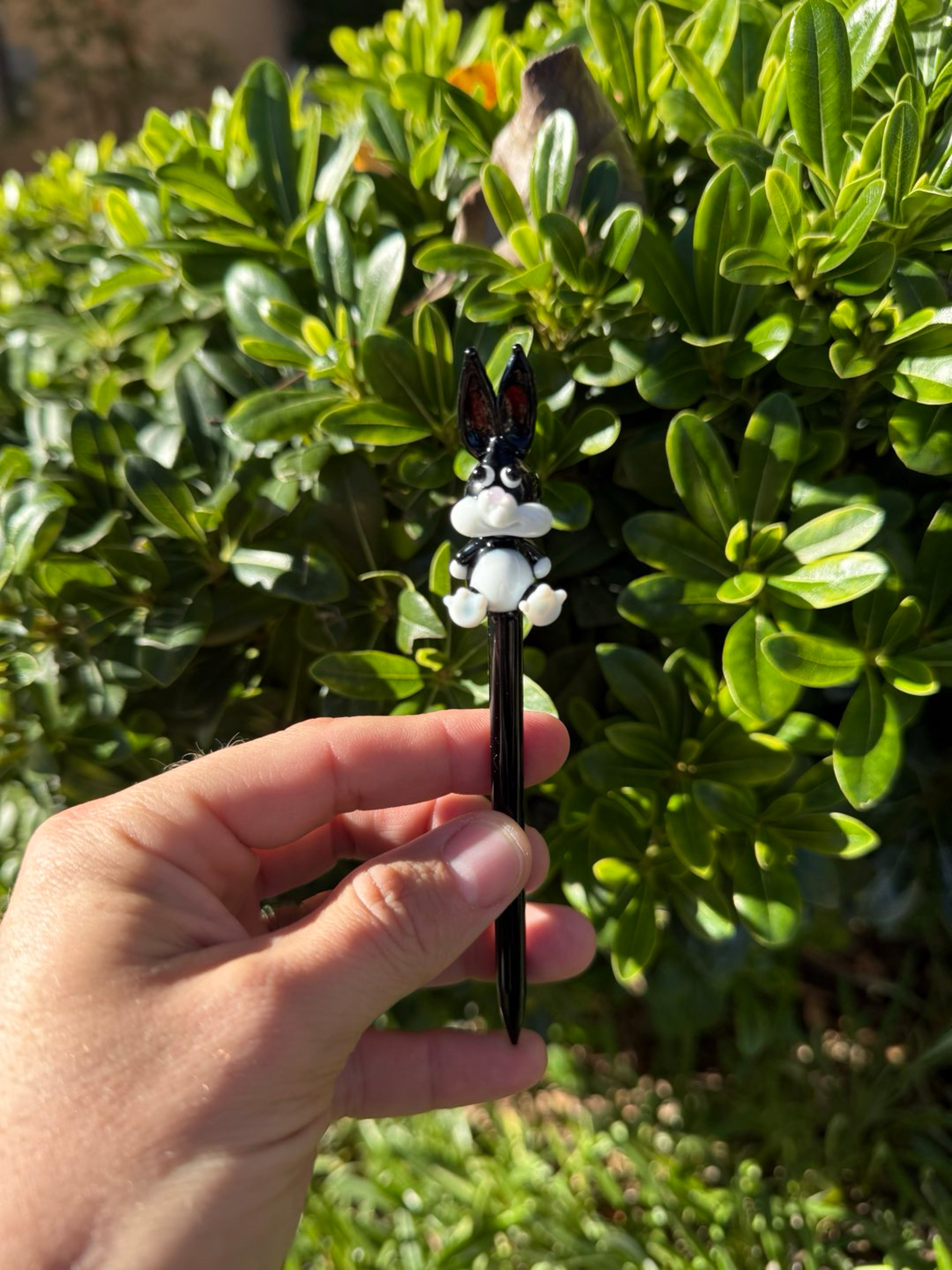 Black Bunny Glass Dab Tool image 0