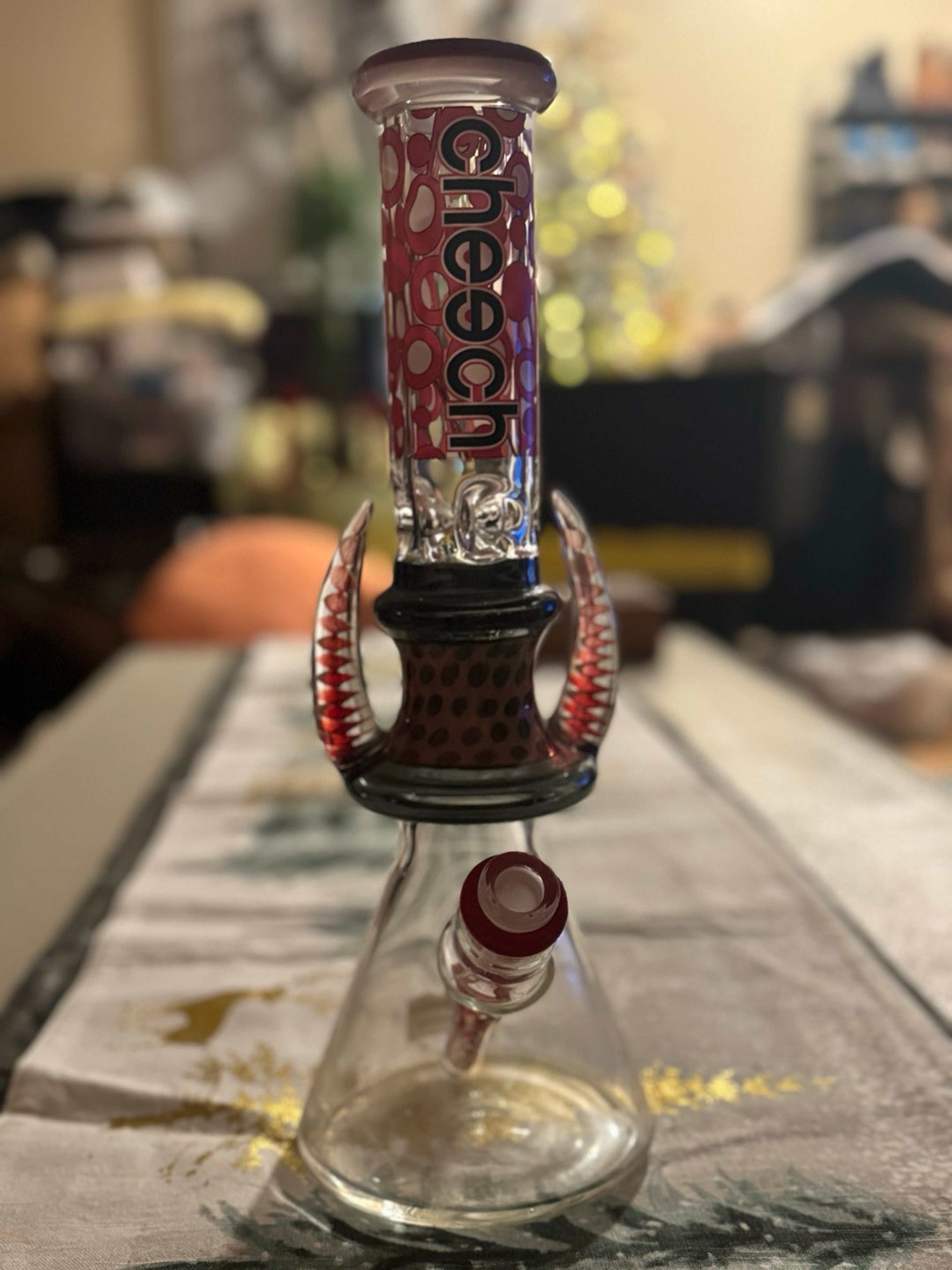 Preview pic of Cheech Glass 14" Horned Beaker Bong with downstem