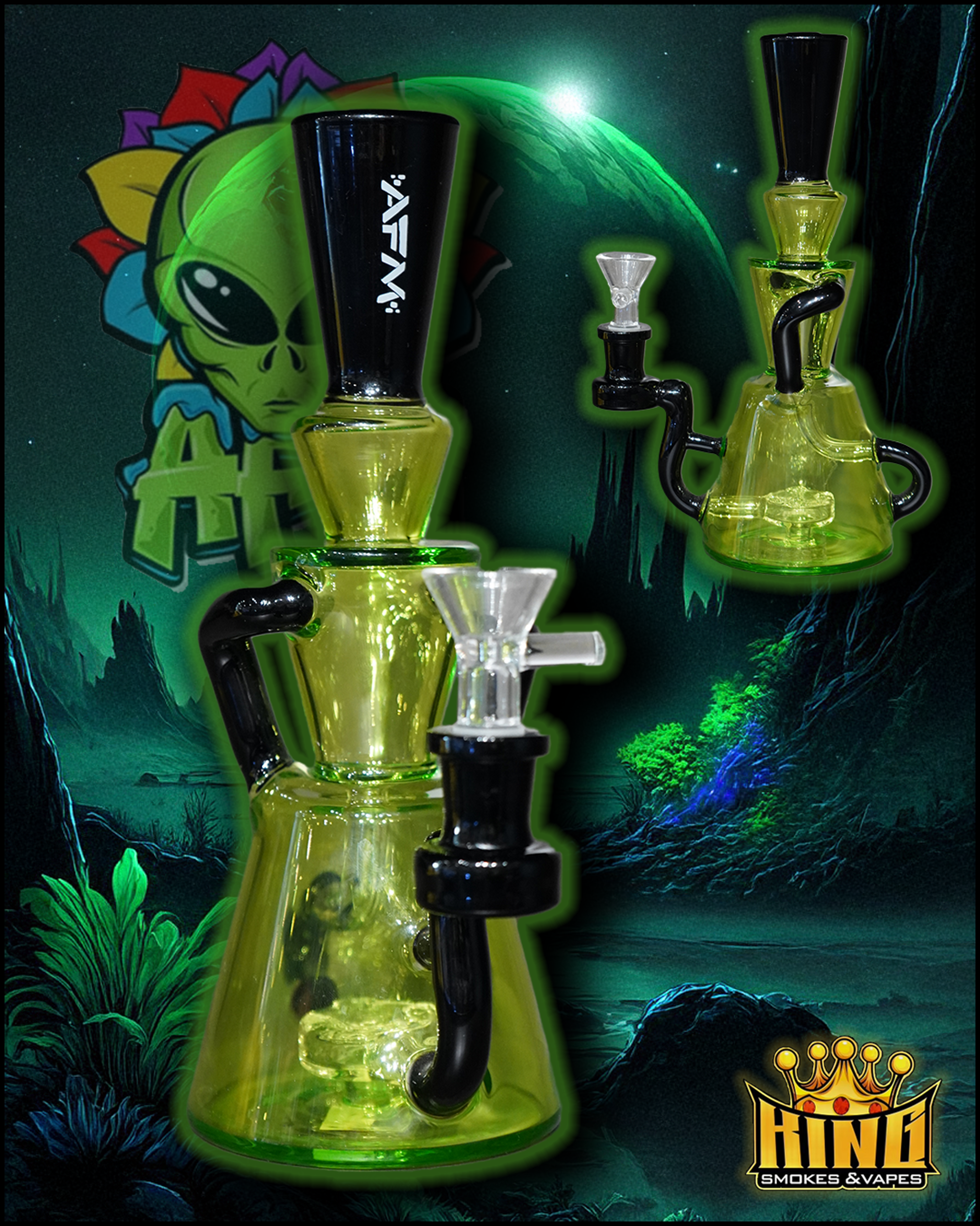 Preview pic of 👽 AFM GLASS – LIME UFO STACK