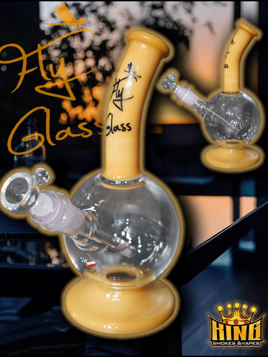 Preview pic of 🍯 FLY GLASS – HONEY YELLOW BUBBLE TUBE