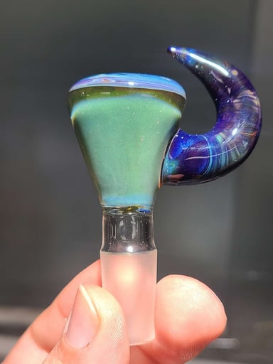Preview pic of Blue Amber Purple 14mm Horned Slide