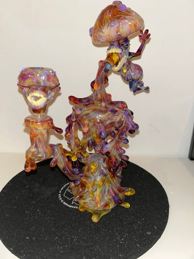 Preview pic of Mushroom Spitter Recycler Full Set -Jahni Glass
