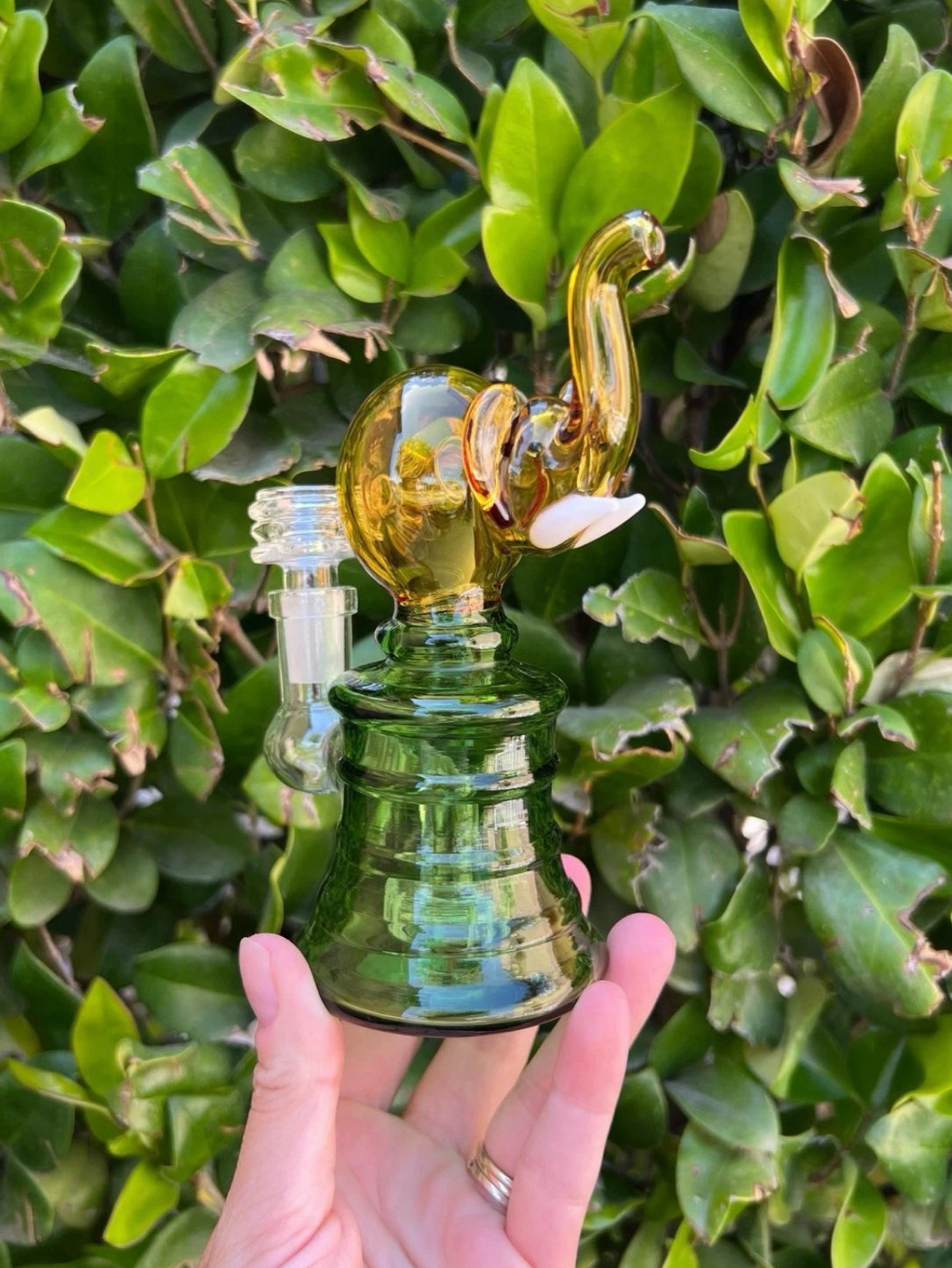 Amber Elephant Glass Dab Rig image 0