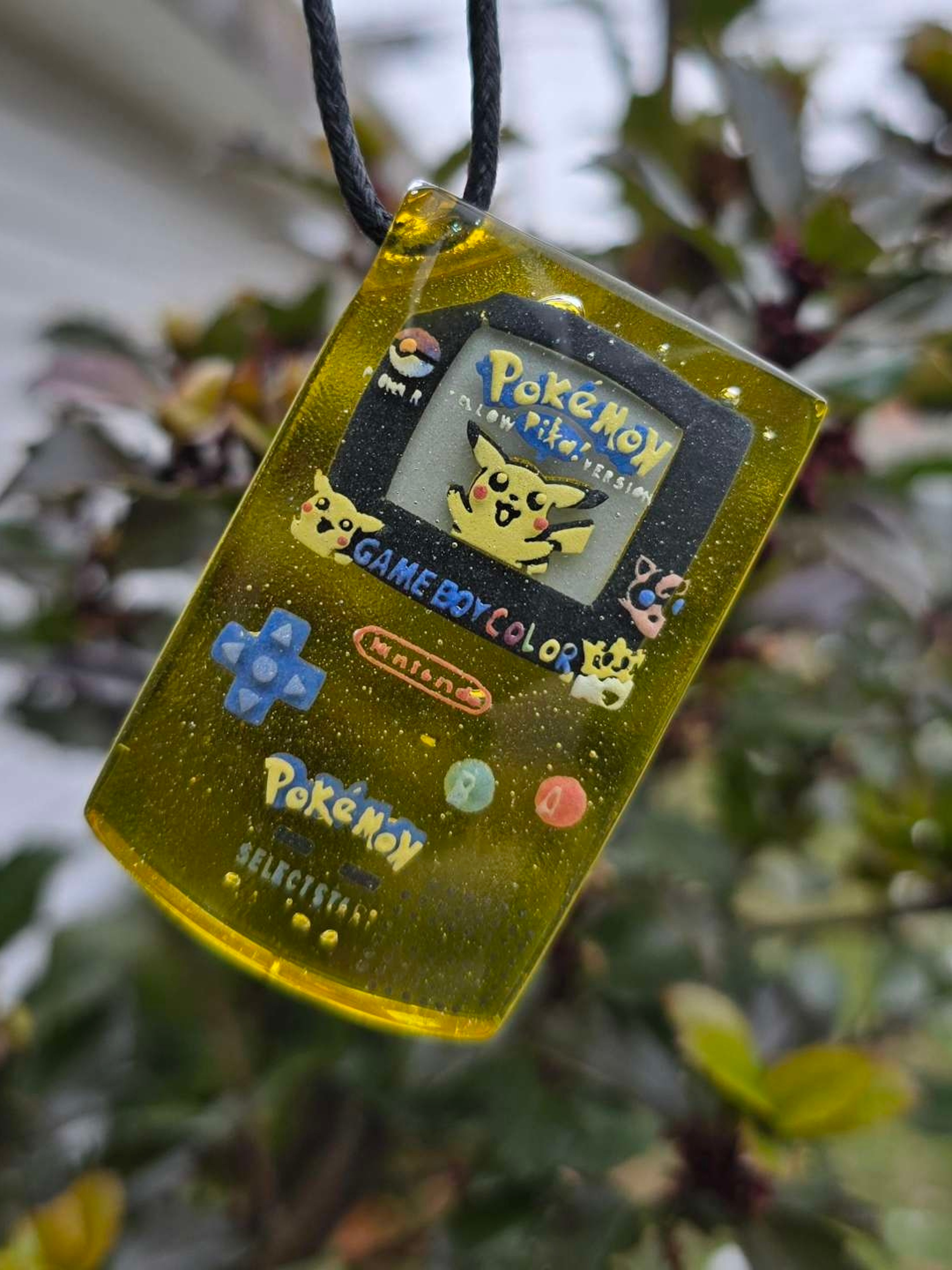 Preview pic of Pokemon Yellow Pikachu Game Boy Layered Glow Pendant