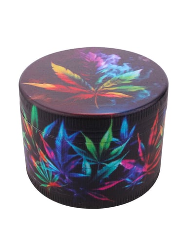 Preview pic of SPLASH ARTWORK HERBAL LEAF 4-PIECE GRINDER