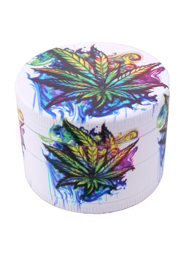 Preview pic of SPLASH ARTWORK HERBAL LEAF 4-PIECE GRINDER