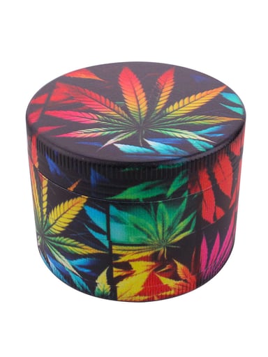 Preview pic of SPLASH ARTWORK HERBAL LEAF 4-PIECE GRINDER
