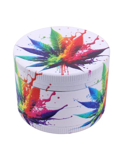 Preview pic of SPLASH ARTWORK HERBAL LEAF 4-PIECE GRINDER