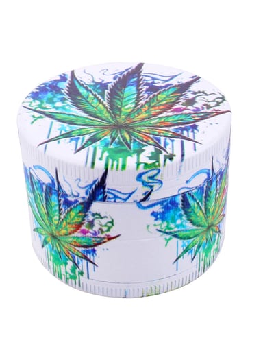 Preview pic of SPLASH ARTWORK HERBAL LEAF 4-PIECE GRINDER
