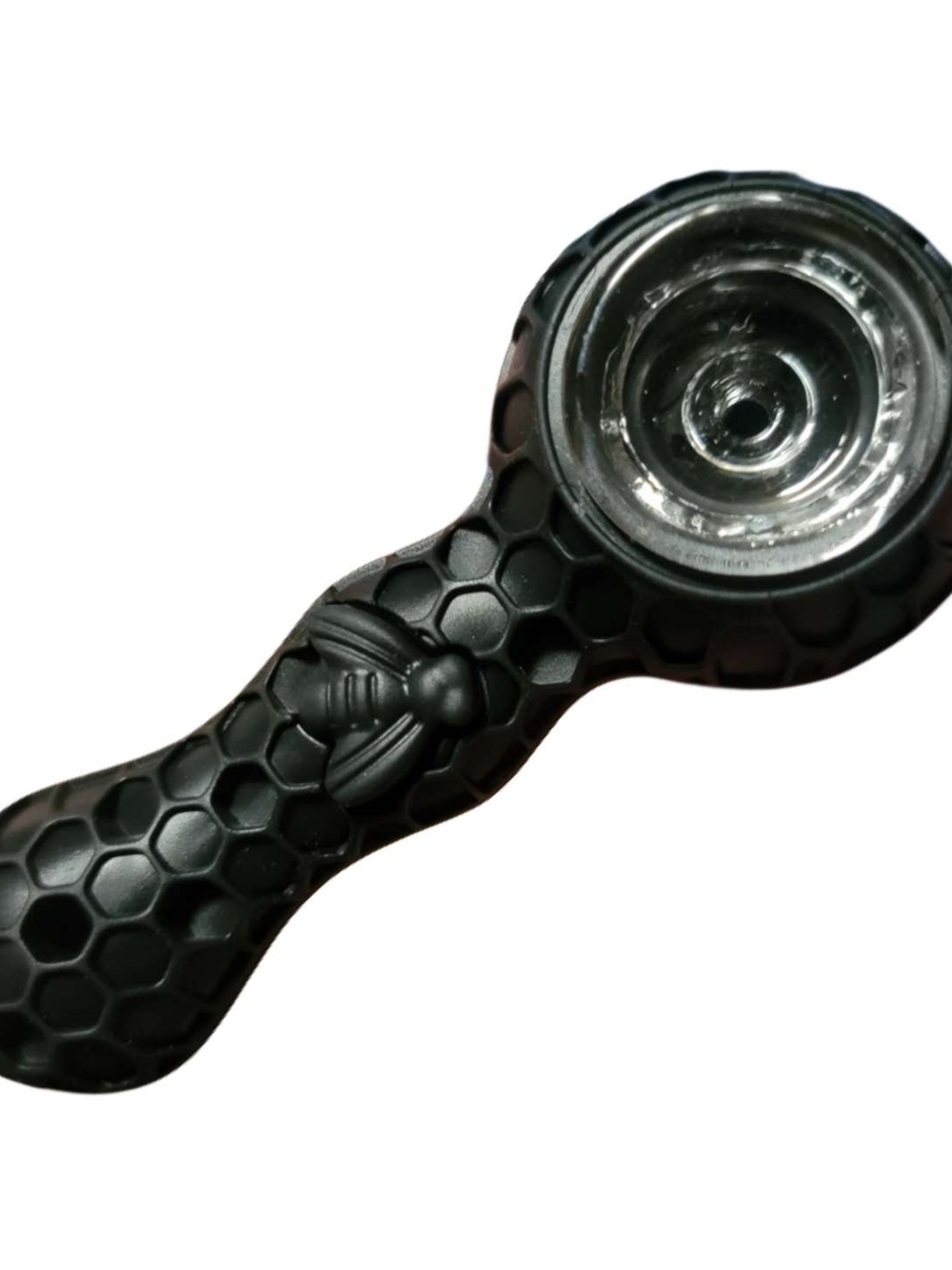 Pipe with hideaway+lid and scoop. Glass bowl with silicone body and insert image 0