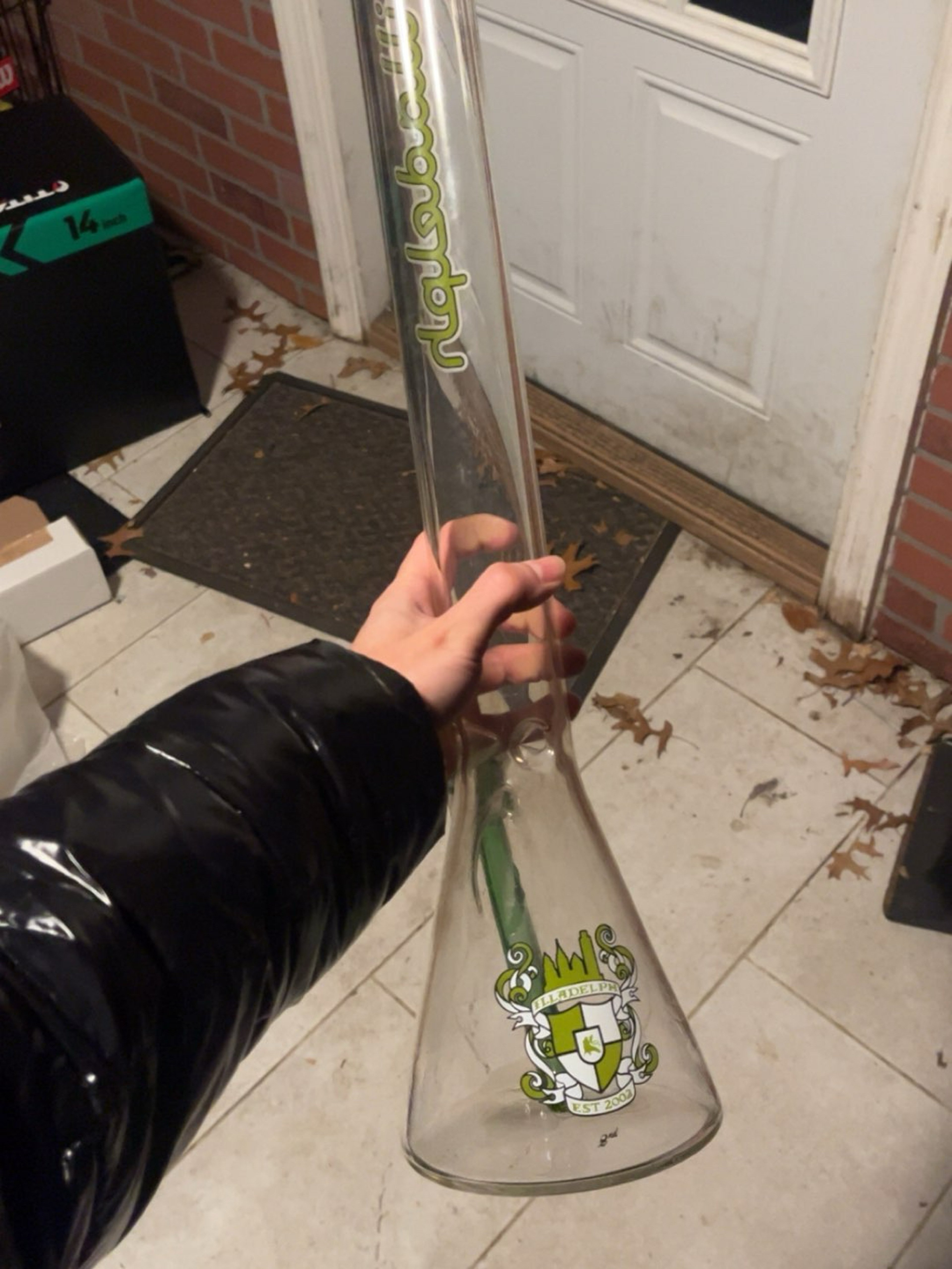 Preview pic of 21’ tall Lime green Illadeph beaker