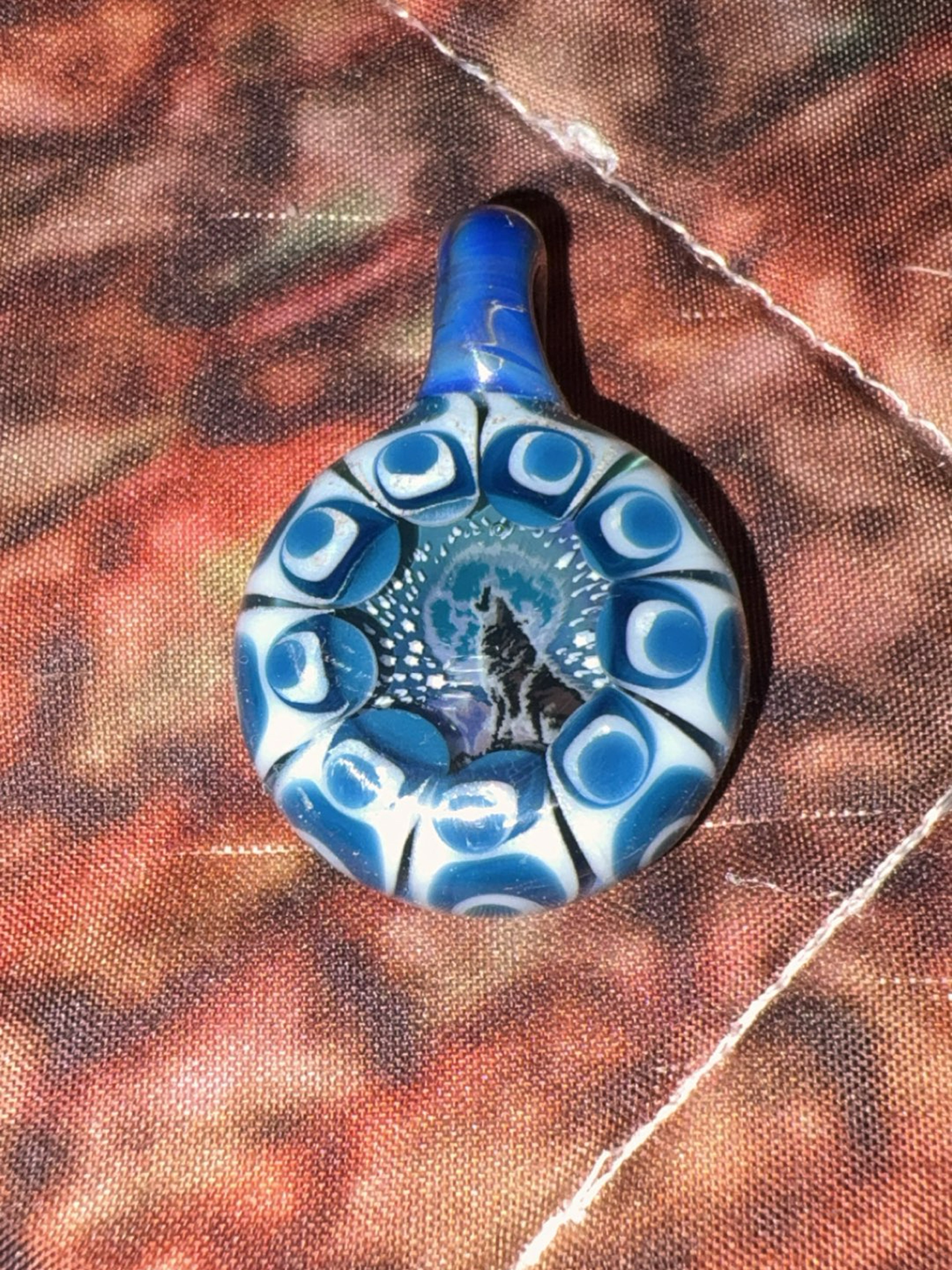 Preview pic of 2025 Big Lake Glass Wolf Millie/Dotstack Pendant!!