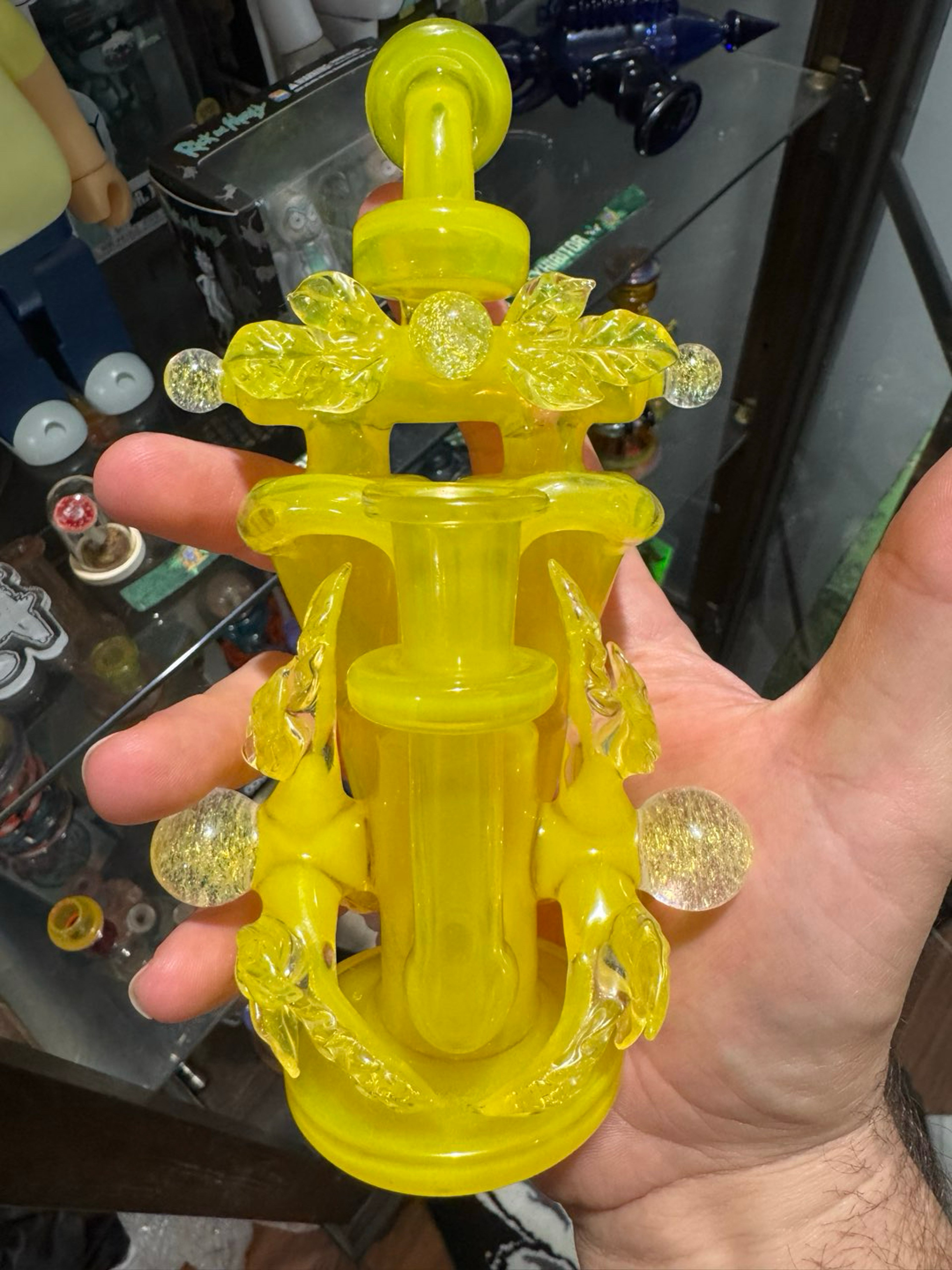 hand blown lemon drop recycler by Mr. Gray Domer and Ben David image 0