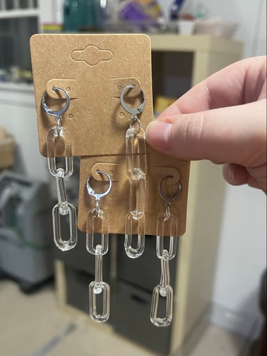 Preview pic of Glass chain earrings