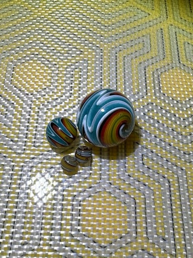 Preview pic of Commander Glass 🌊 Ocean Waves Wig-Wag 3pc Slurp Set 🏖️