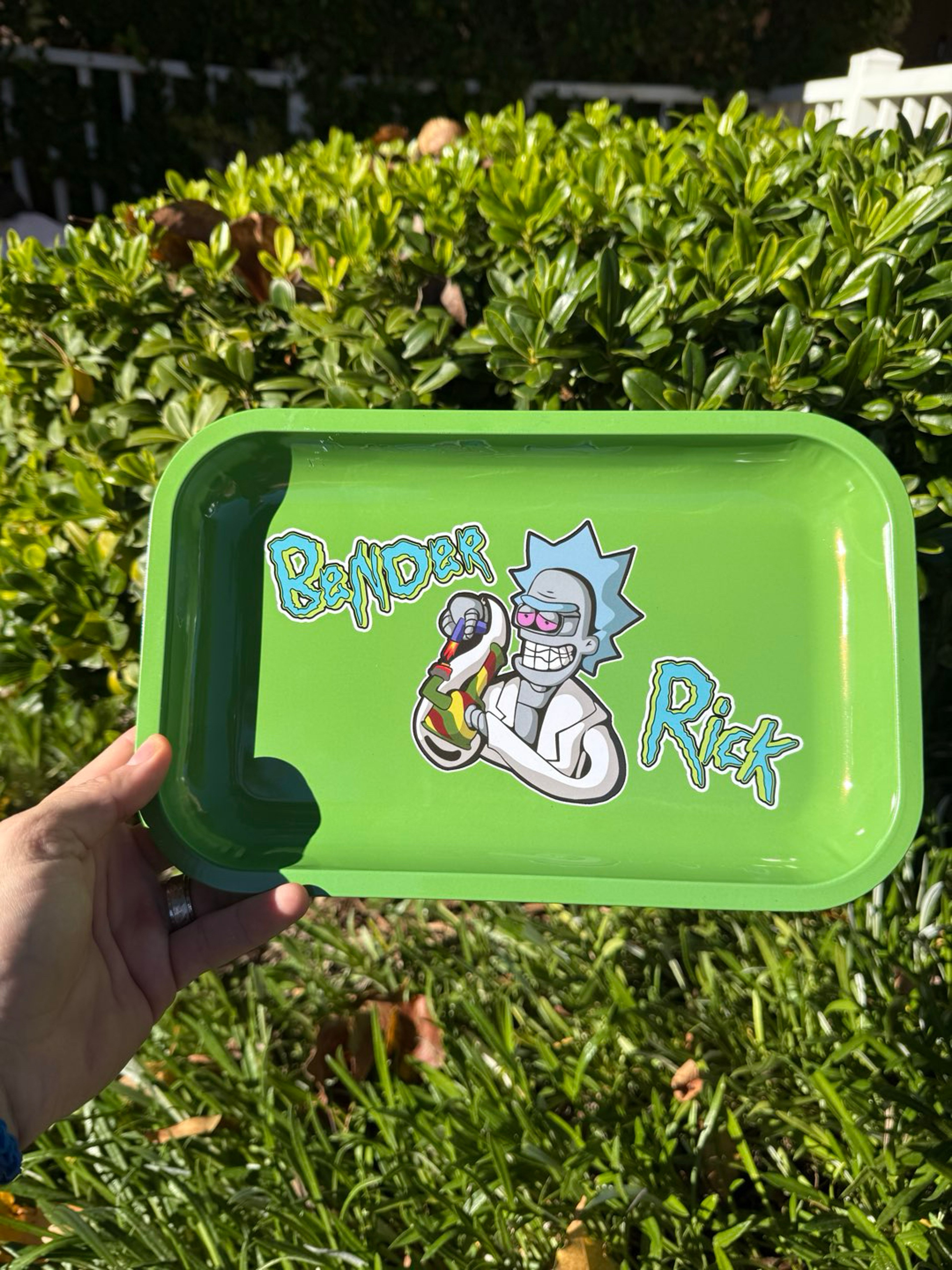 Bender Rick Cartoon Metal Rolling Tray image 0