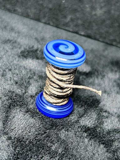 Preview pic of MarvinsGlass Hemp Wick Holder! 💙